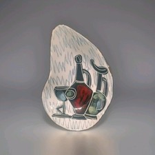 ceramique Italie 50-60 Vide Poche Cendrier Décor dlg Fantoni Gambone