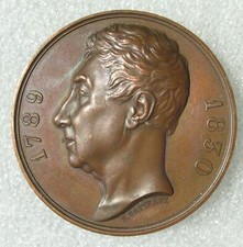 MEDAILLE à LAFAYETTE l'arrondissement de MEAUX  juillet 1830   graveur GATTEAUX 