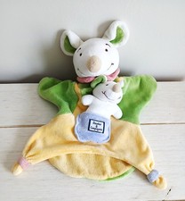 DOUDOU et Compagnie marionnette souris verte jaune bébé