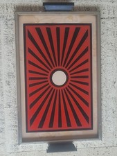 plateau de service ancien art deco verre