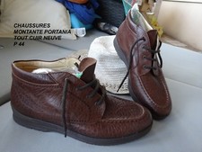CHAUSSURE MONTANTE TOUT CUIR DE MARQUE PORTANIA NEUVE P 44