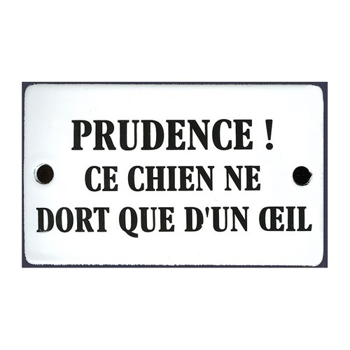 Plaque humoristique émaillée