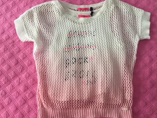 Pull crochet trous fille - au,