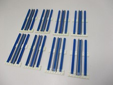 (D9/3) Lego rails de chemin de fer bleus 12V 8 x droits aussi pour 7730 7740 ...