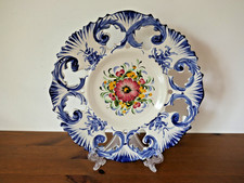 Plat ou grande assiette ancienne ajourée à fleurs ancienne