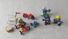 Lot d'anciennes figurines, Schtroumpf en PVC, Schleich / Peyo