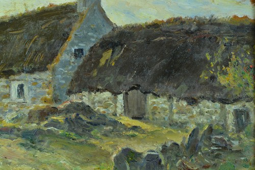 Tableau ancien paysage - tableau,