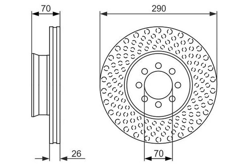 Disque frein ventilé - disque, 0