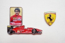 2 pin's Formule 1 F1 Jean Alesi Ferrari Marlboro circuit pilote années 1991 1995