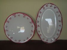 Lot de 2 anciens plats en céramique de SARREGUEMINES  Avila / vaisselle vintage 