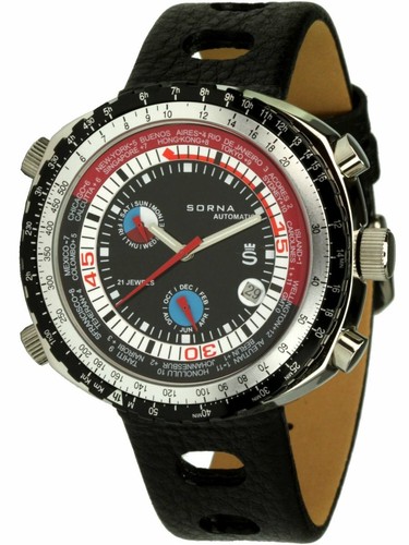 Sorna worldtimer noir montre - sorna,