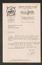 SAUMUR (49) USINE d'ARTICLES DE PECHE "AGRIP'APPAT / Ets JAVIC" en 1947