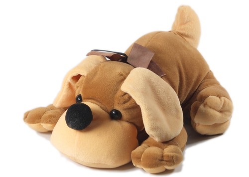 Doudou peluche chien marron - doudou,