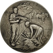 France, Médaille, Syndicat Agricole de la Seine Inférieure, Rivet, SUP, Cuivre