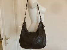 SUPERBE SAC BESACE " PATRICK  BLANC " CUIR VACHETTE SOUPLE CHOCOLAT TRES BON ETA