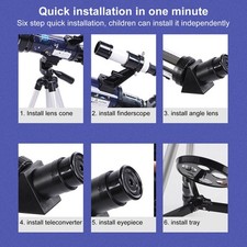 Télescope Astronomique Pour Enfants Grossissement 90X Ouverture 70 Mm ~