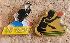 Lot 2 Pin's Ping Pong Pongiste Sport Tennis De Table