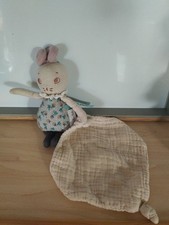 Doudou lapin mouchoir lange