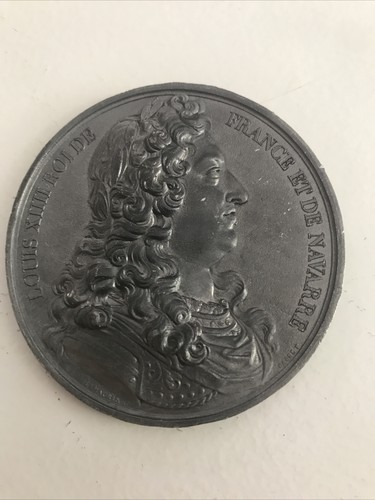 Medaille etain louis xiv - medaille,