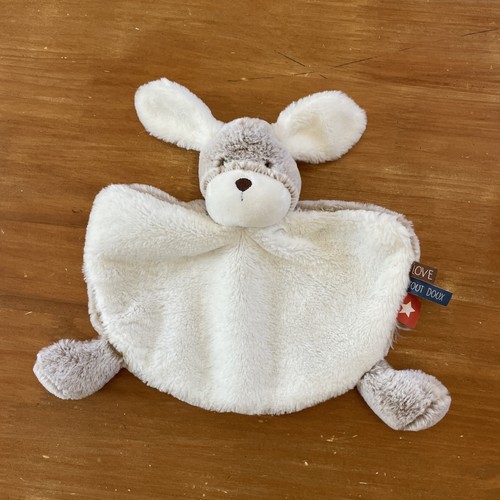 Doudou plat lapin - chien, blanc