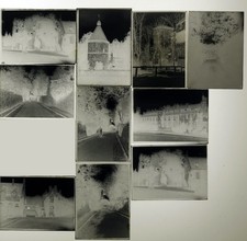 10 PLAQUES PHOTOS négatifs verre 6,5x9 cm, CERNAY-LA-VILLE Château Abbaye
