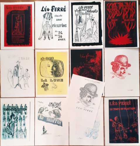 Leo ferre documents - rares, lot