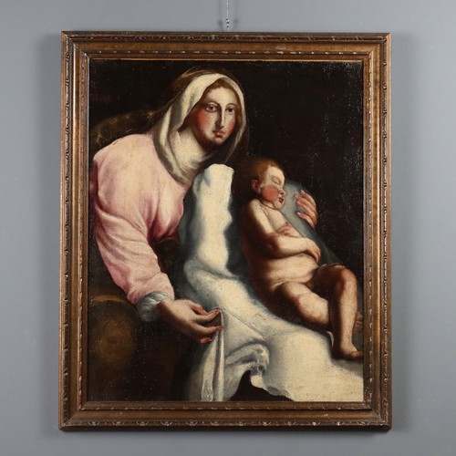 Tableau ancien vièrge marie - tableau,