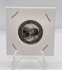 2 EUROS Couleur Père Noël Traîneau Rennes