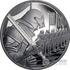 PAWN Chess 1 Oz Monnaie Argent