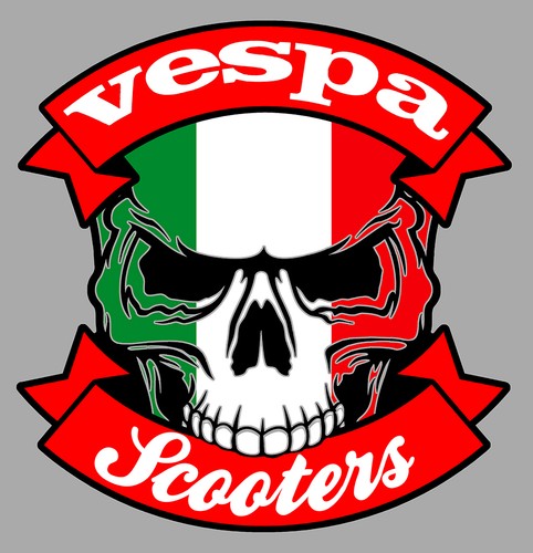 Vespa scooters skull - scooters,