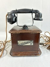 Telephone ancien bois Manivelle, Association Des Ouvriers, Collection