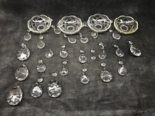 Lot de pendeloques diverses lustre en verre pressé , Plus de 40 pièces pampilles