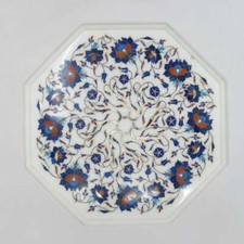 12 " Marbre Blanc Nappe Pierre