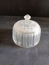 CLOCHE ancienne En Verre Moulé Fromage Gâteaux Déco Diam. 15cm H 12cm