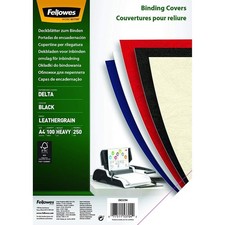 [5370405] Fellowes Couverture reliure Delta DIN A4 250g Pack de 100 Noir
