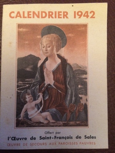Calendrier œuvre saint - Œuvre, de