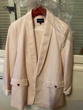 ensemble veste 44  pantalon 42 CAROLL rose pâle femme TRÈS PEU PORTÉ