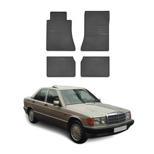 Tapis de Sol pour Mercedes Classe E W124 1984-1997 Caoutchouc Noir