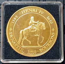 MEDAILLE HENRI IV DYNASTIE DES BOURBONS COLLECTION ROIS ET REINES DE FRANCE