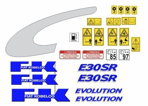 Fiat kobelco e30 stickers - fiat,
