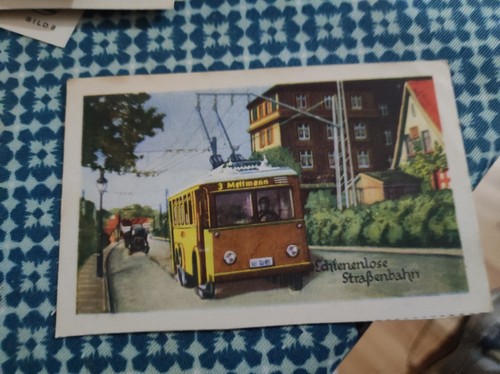 Carte vintage trolleybus - vintage,