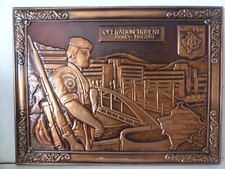 plaque operation trident Kfor BATFRA kossovo 2007 opex 32 x 24 cm laiton bat fra