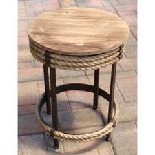 Wood And Metal Stool with
