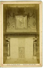 Belgique Anvers le Musée Plantin Cheminée, PHOTO CABINET carte circa 1880