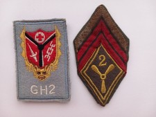 ALAT GH2 ALGERIE lot 2 tissus épaule et losange de bras grade CCH hélice tripale