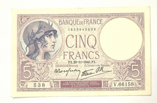 Billet banque francs - billet,