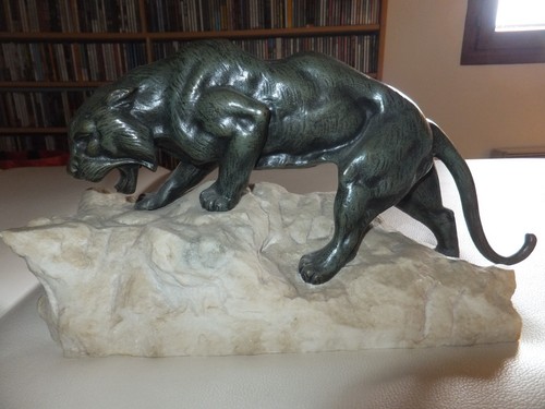 Superbe lion bronze sur - superbe, en