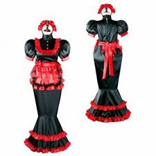 Sissy Maid Satin dress Fish