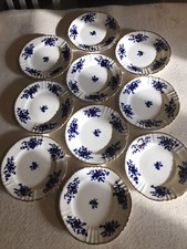 PORCELAINE ANGLAISE 10 ANCIENNES ASSIETTES À DESSERT