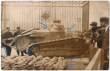 CASQUE ACIER CHAR CHAR RENAULT FT-17 CAMOUFLAGE PARIS PHOTO 1917 1918